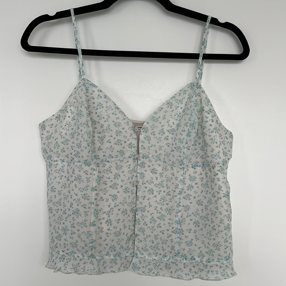 Guess Floral Cute Tank Top - Size Medium